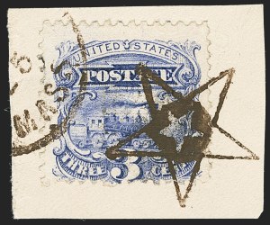 Sale 1133, Lot 174, 3c-6c 1869 Pictorial Issue, off-Cover (Scott 114-115)
