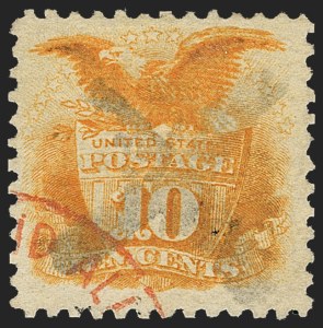 Sale 1133, Lot 189, 10c-12c 1869 Pictorial Issue, off-Cover (Scott 116-117)