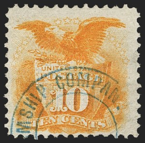 Sale 1133, Lot 193, 10c-12c 1869 Pictorial Issue, off-Cover (Scott 116-117)