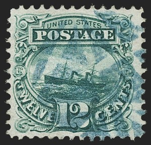 Sale 1133, Lot 207, 10c-12c 1869 Pictorial Issue, off-Cover (Scott 116-117)