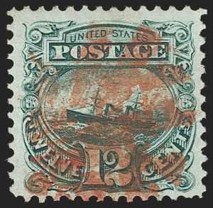 Sale 1133, Lot 212, 10c-12c 1869 Pictorial Issue, off-Cover (Scott 116-117)