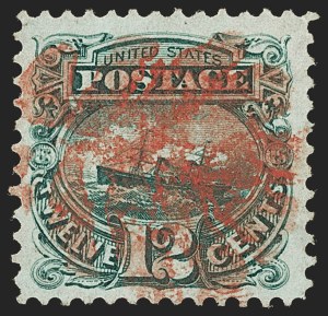 Sale 1133, Lot 214, 10c-12c 1869 Pictorial Issue, off-Cover (Scott 116-117)