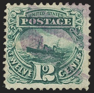 Sale 1133, Lot 215, 10c-12c 1869 Pictorial Issue, off-Cover (Scott 116-117)