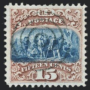 Sale 1133, Lot 219, 15c 1869 Pictorial Issue, off-Cover (Scott 118-119b)