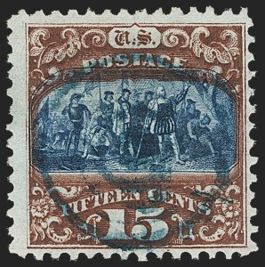 Sale 1133, Lot 234, 15c 1869 Pictorial Issue, off-Cover (Scott 118-119b)