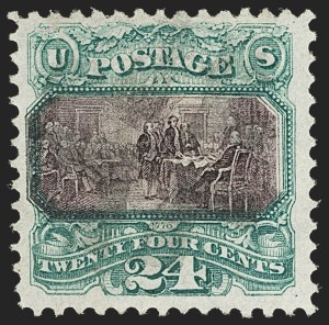 Sale 1133, Lot 241, 24c-30c 1869 Pictorial Issue, off-Cover (Scott 120-121)