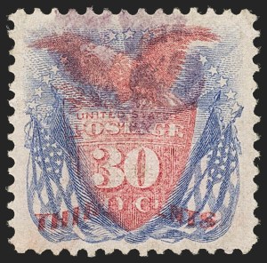 Sale 1133, Lot 262, 24c-30c 1869 Pictorial Issue, off-Cover (Scott 120-121)