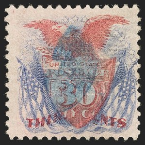 Sale 1133, Lot 265, 24c-30c 1869 Pictorial Issue, off-Cover (Scott 120-121)