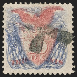 Sale 1133, Lot 267, 24c-30c 1869 Pictorial Issue, off-Cover (Scott 120-121)