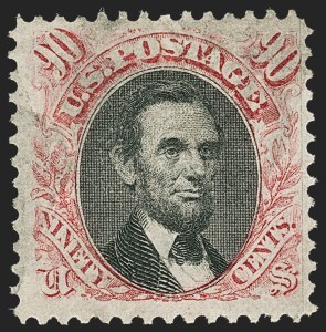 Sale 1133, Lot 277, 90c 1869 Pictorial Issue (Scott 122)
