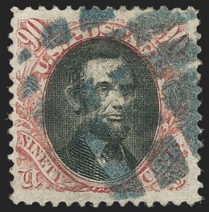Sale 1133, Lot 279, 90c 1869 Pictorial Issue (Scott 122)