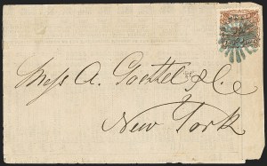 Sale 1133, Lot 296, 1c-3c 1869 Pictorial Issue Covers (Scott 112-114)