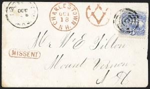 Sale 1133, Lot 299, 1c-3c 1869 Pictorial Issue Covers (Scott 112-114)
