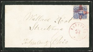 Sale 1133, Lot 300, 1c-3c 1869 Pictorial Issue Covers (Scott 112-114)