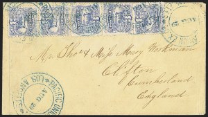 Sale 1133, Lot 304, 1c-3c 1869 Pictorial Issue Covers (Scott 112-114)