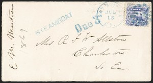 Sale 1133, Lot 307, 1c-3c 1869 Pictorial Issue Covers (Scott 112-114)