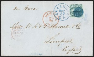 Sale 1133, Lot 316, 6c-15c 1869 Pictorial Issue Covers (Scott 115-119)
