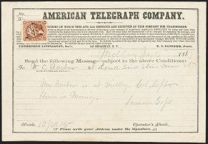Sale 1133, Lot 542, First Issue Revenues