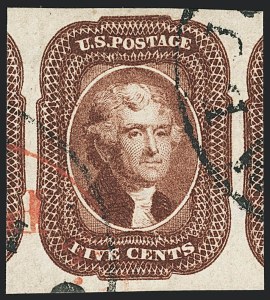 Sale Number 1133, Lot Number 73, 1851-56 Issue (Scott 5-17)