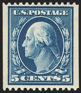 Sale 1134, Lot 287, 1908-12 Washington-Franklin Issues (Scott 331-356), 5c Blue, Coil (351) Sale 1134, Lot 287, 1908-12 Washington-Franklin Issues (Scott 331-356)