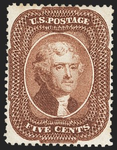 Sale 1134, Lot 37, 1857-60 Issue (Scott 18-39)