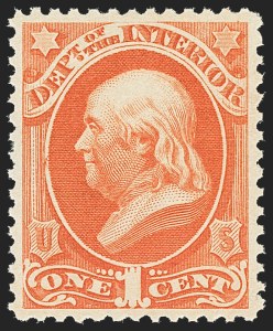 Sale Number 1135, Lot Number 515, Interior Department (Scott O15-O24)