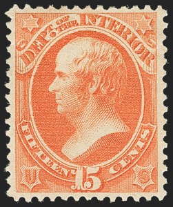 Sale 1135, Lot 574, 1879 American Bank Note Co. Printing on Soft Paper (Scott O94-O125)
