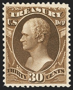 Sale 1135, Lot 580, 1879 American Bank Note Co. Printing on Soft Paper (Scott O94-O125)