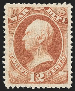 Sale 1135, Lot 582, 1879 American Bank Note Co. Printing on Soft Paper (Scott O94-O125)