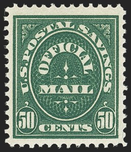 Sale 1135, Lot 585, 1879 American Bank Note Co. Printing on Soft Paper (Scott O94-O125)