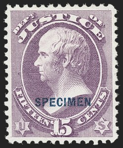 Sale 1135, Lot 616, Official Special Printings - Justice Department