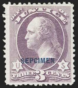 Sale 1135, Lot 622, Official Special Printings - Justice Department