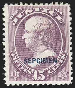 Sale 1135, Lot 624, Official Special Printings - Justice Department