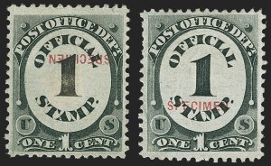 Sale 1135, Lot 640, Official Special Printings - Post Office Department