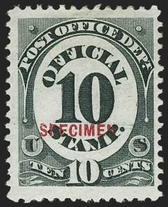 Sale 1135, Lot 644, Official Special Printings - Post Office Department