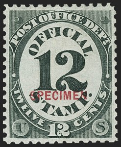 Sale 1135, Lot 645, Official Special Printings - Post Office Department