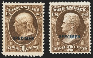Sale 1135, Lot 677, Official Special Printings - Treasury Department