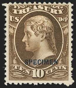 Sale 1135, Lot 681, Official Special Printings - Treasury Department