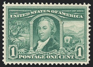 Sale 1138, Lot 1526, Louisiana Purchase and Jamestown Issues (Scott 323-329)