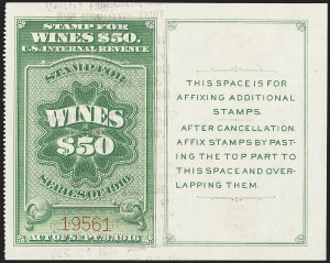 Sale 1140, Lot 1355, Revenues, Wine Stamps