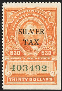Sale 1140, Lot 1374, Revenues, Silver Tax