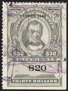 Sale 1140, Lot 1399, Revenues, Silver Tax