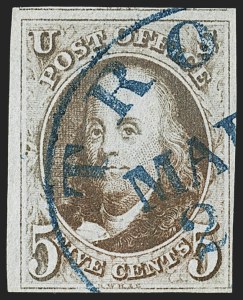 Sale 1140, Lot 291, 1847 Issue (Scott 1-2)