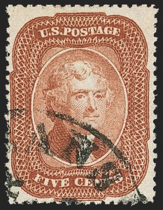 Sale 1140, Lot 372, 5c-90c 1857-60 Issue (Scott 27-39)