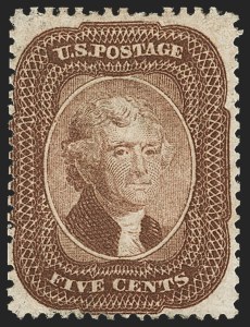 Sale 1140, Lot 376, 5c-90c 1857-60 Issue (Scott 27-39)