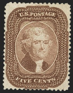 Sale 1140, Lot 378, 5c-90c 1857-60 Issue (Scott 27-39)