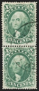 Sale 1140, Lot 384, 5c-90c 1857-60 Issue (Scott 27-39)