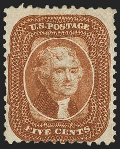 Sale 1140, Lot 391, 1875 Reprint of 1857-60 Issue (Scott 40-47)