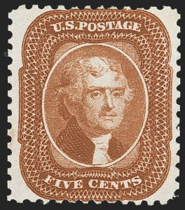 Sale 1140, Lot 393, 1875 Reprint of 1857-60 Issue (Scott 40-47)