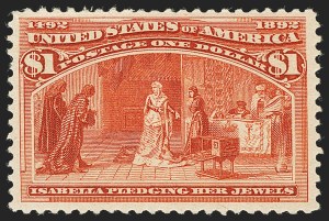 Sale 1140, Lot 618, $1.00-$5.00 1893 Columbian Issue (Scott 241-245), $1.00 Columbian (241) Sale 1140, Lot 618, $1.00-$5.00 1893 Columbian Issue (Scott 241-245)